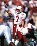 Eric Crouch Autographed 8x10 Photo Nebraska "Heisman 2001" Beckett QR #BM37799