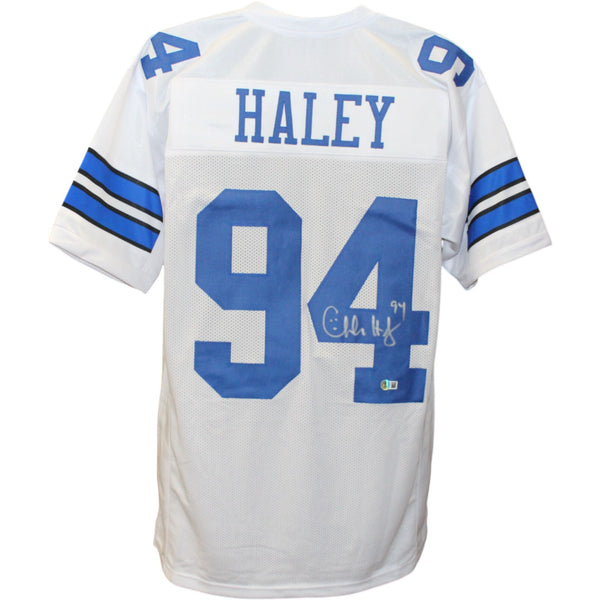 Charles Haley Autographed Pro Style White Sz XL Jersey Beckett Witness 51670