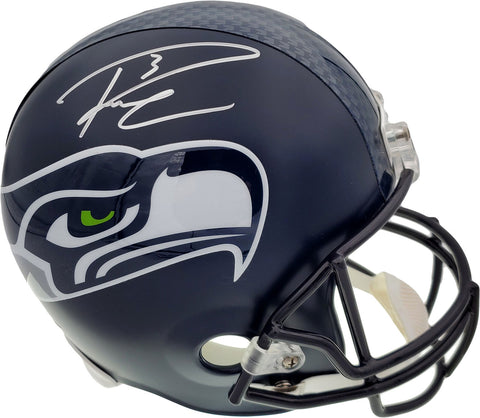 RUSSELL WILSON AUTOGRAPHED SEAHAWKS FULL SIZE HELMET IN SILVER RW HOLO 74632