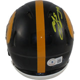AJ Epenesa Autographed/Signed Iowa Hawkeyes Mini Helmet Beckett Witness 54867