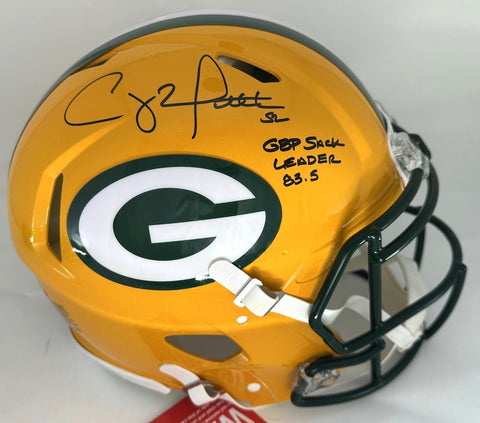 Packers CLAY MATTHEWS Signed Full Size Authentic Speed Helmet AUTO w/ 83.5 - JSA