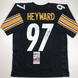 Autographed/Signed Cameron Heyward Pittsburgh Black Football Jersey JSA COA