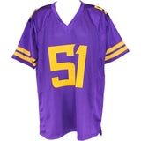 Blake Cashman Autographed/Signed Pro Style XL Purple Jersey Beckett WIT 52832