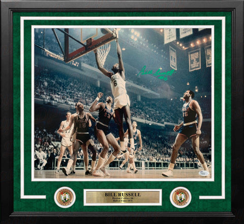 Bill Russell Boston Celtics Autographed Signed 16x20 Framed Color Photo JSA COA