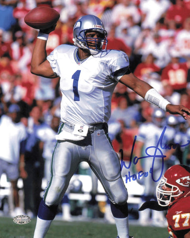 Warren Moon Autographed 8x10 Photo Seattle Seahawks "HOF 06" MCS Holo #63531
