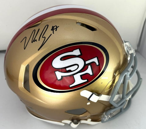 SF 49ers Pro Bowler NICK BOSA Signed Full Size Authentic Speed Helmet AUTO - BAS