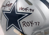 Tony Dorsett Signed Dallas Cowboys Speed Mini Helmet w/ROY HOF-Beckett W Holo