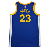 Autographed/Signed Draymond Green Golden State Blue Basketball Jersey BAS COA