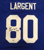 Seattle Seahawks Steve Largent Autographed Blue Jersey "HOF 95" MCS Holo #88496