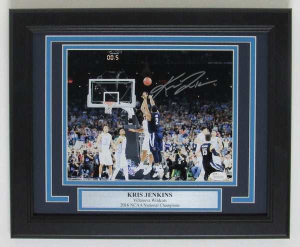 Kris Jenkins Villanova"The Shot" Signed/Framed 8x10 Color Photo JSA 140748