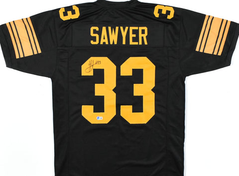 Jack Sawyer Autographed Black and Yellow Pro Style Jersey - Beckett Holo *L3