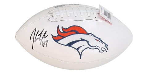 John Lynch Signed Denver Broncos Logo Football (Beckett) Super Bowl XXXVII Champ