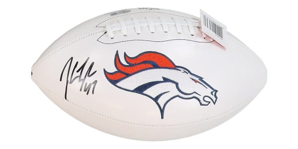 John Lynch Signed Denver Broncos Logo Football (Beckett) Super Bowl XXXVII Champ
