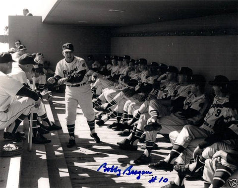 Milwaukee Braves BOBBY BRAGAN (d) Signed 8X10 B&W Photo #1 AUTO