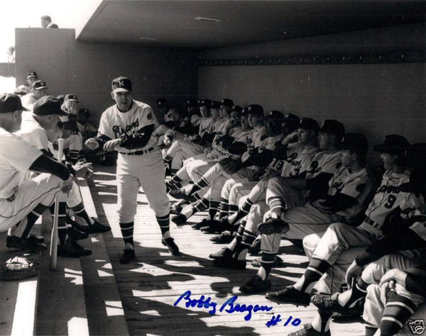 Milwaukee Braves BOBBY BRAGAN (d) Signed 8X10 B&W Photo #1 AUTO