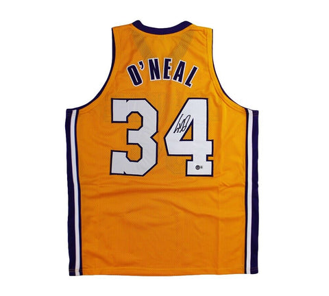 Shaquille O'Neal Signed Los Angeles Custom Yellow Jersey