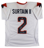 Patrick Surtain II "2024 DPOY" Signed White Pro Style Jersey BAS Witnessed