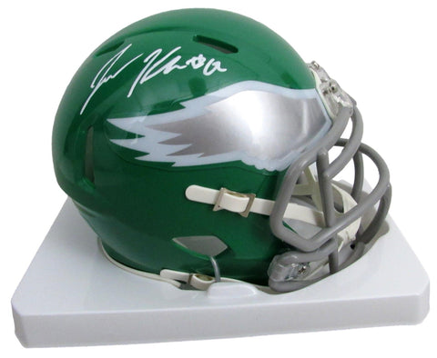 Jason Kelce Signed/Inscribed Eagles Kelly Green Mini Helmet PSA/DNA 208039