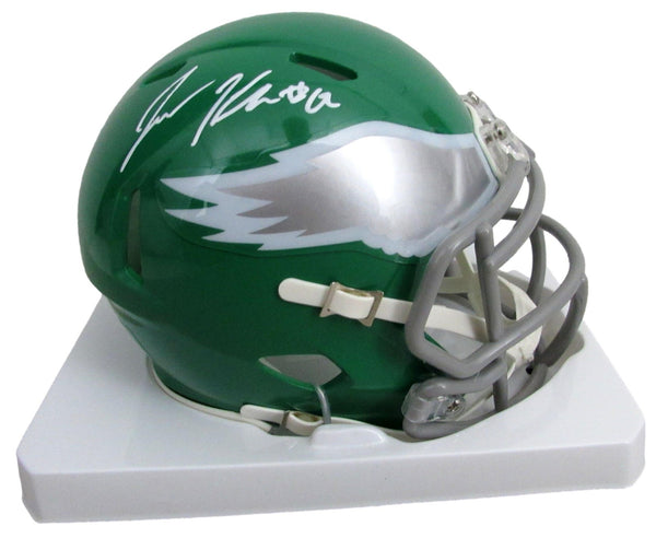 Jason Kelce Signed/Inscribed Eagles Kelly Green Mini Helmet PSA/DNA 208039