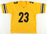 Joe Haden Signed Pittsburgh Steelers Throwback Jersey (Beckett) 3xPro Bowl D.B.