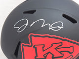 Joe Montana Autographed Chiefs Eclipse Black Full Size Helmet Beckett Y11606