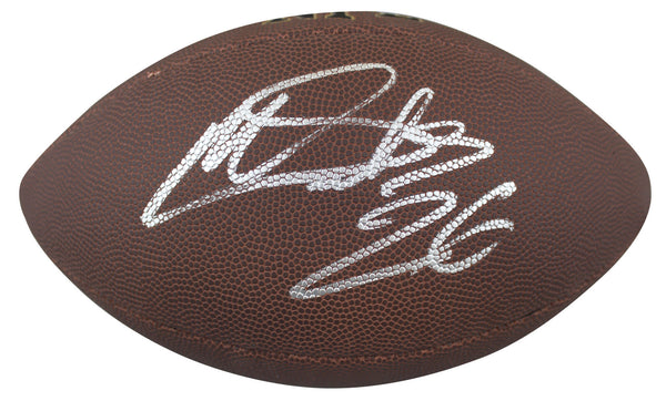 Panthers Miles Sanders Authentic Signed Wilson Super Grip Nfl Football BAS