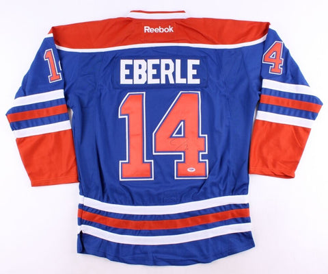 Jordan Eberle Signed Oilers Jersey (PSA COA) 22nd Overall Pick 2008 NHL Draft