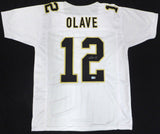 New Orleans Saints Chris Olave Autographed White Jersey Beckett BAS QR #W494709