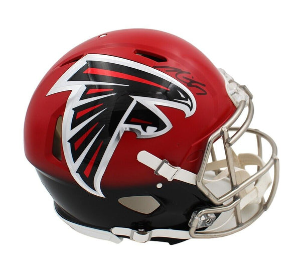 Michael Vick Signed Atlanta Falcons Speed Authentic Custom Red to Black NFL Helm