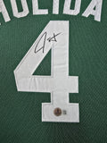 CUSTOM FRAMED BOSTON CELTICS JRUE HOLIDAY AUTOGRAPHED JERSEY BECKETT HOLOGRAM