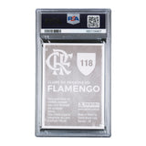 Pele & Zico Dual Signed 2019 Panini Flamengo 100 Anos History - PSA 8 AUTO 10