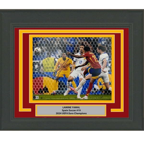 Framed Autographed/Signed Lamine Yamal Spain 11x14 Photo BAS COA #5