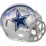 Jay Novacek Autographed/Signed Dallas Cowboys Mini Helmet Beckett Witness 49698