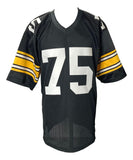 Mean Joe Greene Signed Custom Black Pro-Style Football Jersey HOF 87 BAS