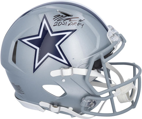 Micah Parsons Dallas Cowboys Signed Riddell Authentic Helmet w/21 DROY Insc