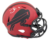 Bills James Cook Authentic Signed Alternate Rave Speed Mini Helmet BAS Witnessed