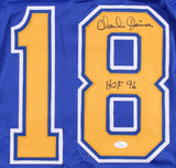 Charlie Joiner Signed Chargers Jersey Inscribed "HOF 96" (JSA) 3xPro Bowl WR