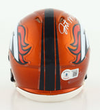 Javonte Williams Signed Denver Broncos Mini Helmet (Beckett) 2021 Rookie R.B.