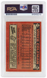 Vince Coleman Signed Cardinals 1986 Topps Trading Card #370 - (PSA Encapsulated)