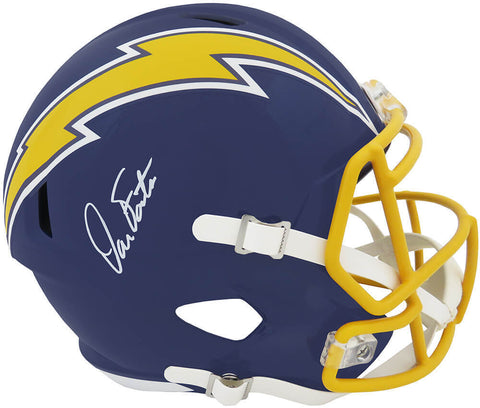 Dan Fouts Signed Chargers Navy TB Riddell FS Speed Rep Helmet (In White)(SS COA)