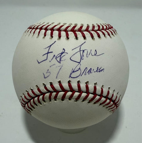 FRANK TORRE Signed Official MLB Baseball w/ "57 Braves" AUTO - JSA