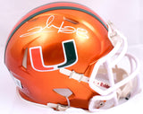 Clinton Portis Signed Miami Hurricanes Flash Speed Mini Helmet-Beckett W Holo