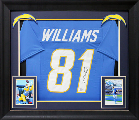 Mike Williams Authentic Signed Powder Blue Pro Style Framed Jersey BAS Witnessed