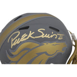 Patrick Surtain Autographed Denver Broncos Slate Mini Helmet Beckett 48633