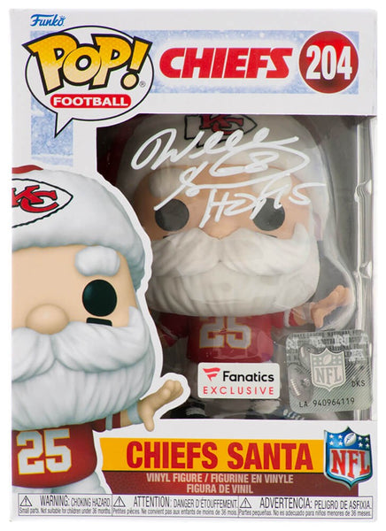 Will Shields Signed Chiefs SANTA Funko Pop Doll #204 w/HOF'15 - (SCHWARTZ COA)