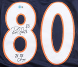 Rod Smith "2xSB Champs" Signed Denver Broncos Pro Cut Blue Jersey (Beckett)