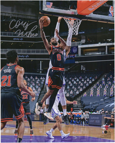 Coby White Chicago Bulls Signed 16x20 Layup vs. Sacramento Kings Photograph