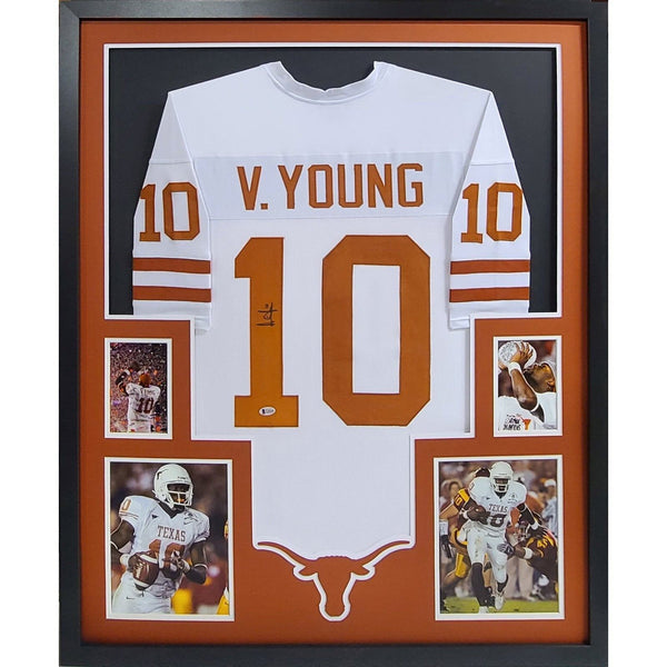 Vince Young Autographed Signed Framed Texas Longhorns Jersey BECKETT