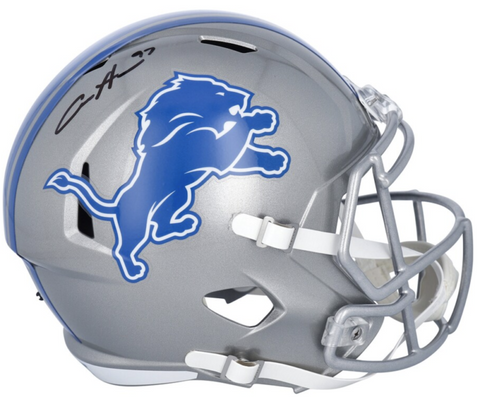 AIDAN HUTCHINSON Autographed Detroit Lions Full Size Speed Helmet FANATICS