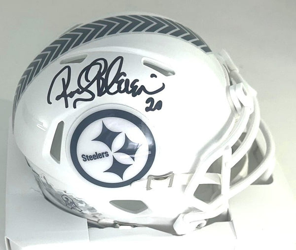 Steelers ROCKY BLEIER Signed Riddell 2023 SALUTE Speed Mini Helmet AUTO - BAS